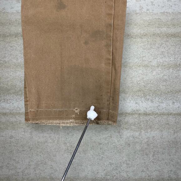 Vintage Dickies Carpenter Pants Tan Canvas Baggy Wide Leg Fit Dungarees 90s - Picture 11 of 15